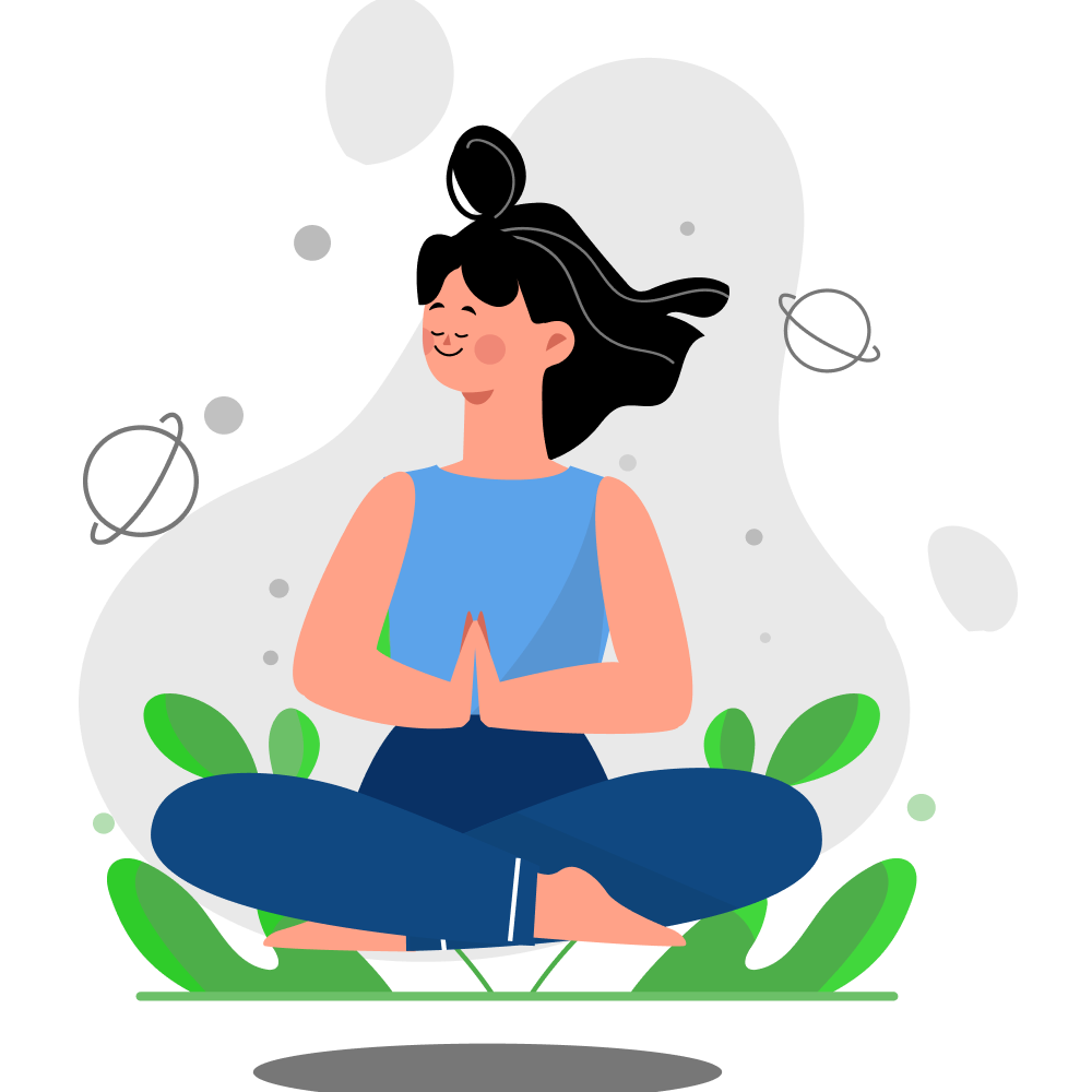 illustration of person doing meditaion